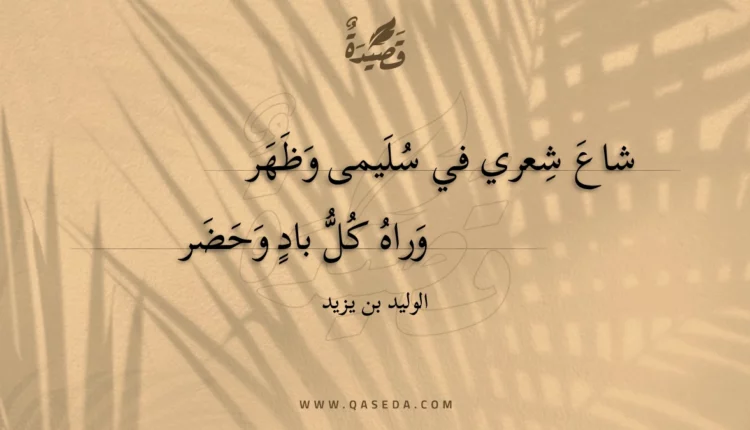 قصيدة شاع شعري في سليمى وظهر