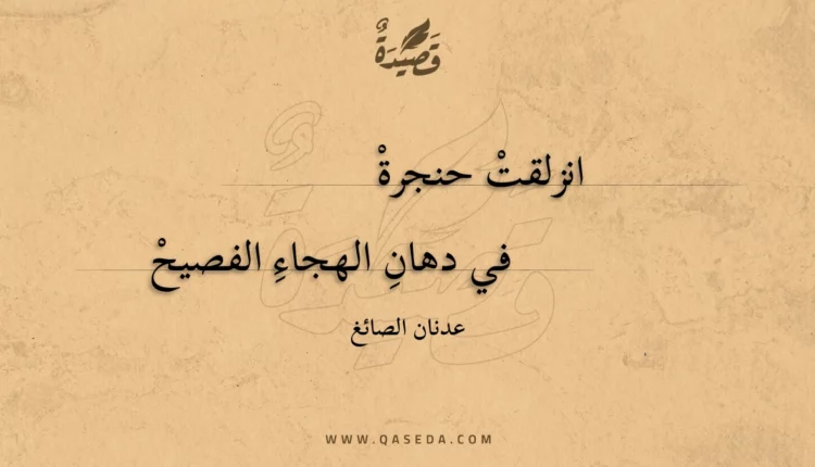 قصيدة شاعر