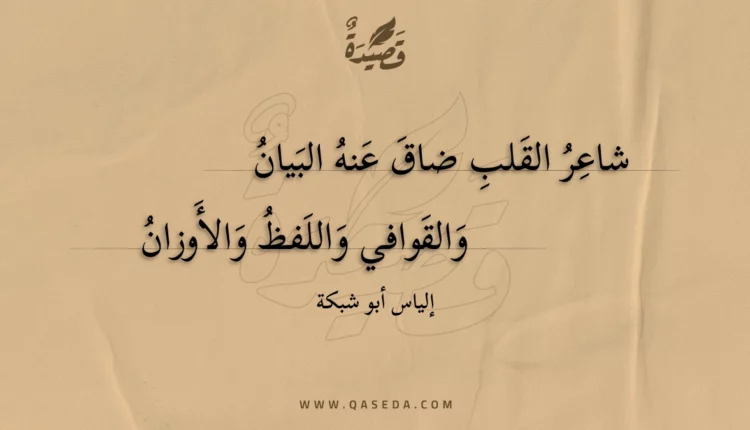 قصيدة شاعر القلب ضاق عنه البيان