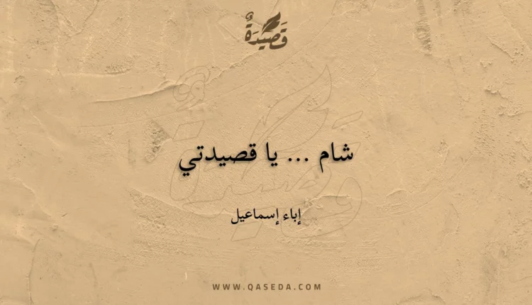 قصيدة شام … يا قصيدتي