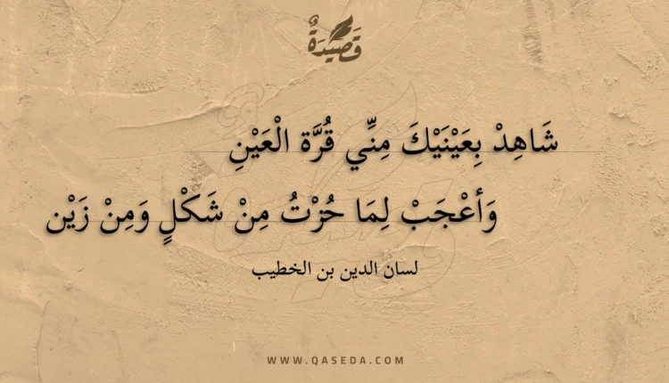 قصيدة شاهد بعينيك مني قرة العين