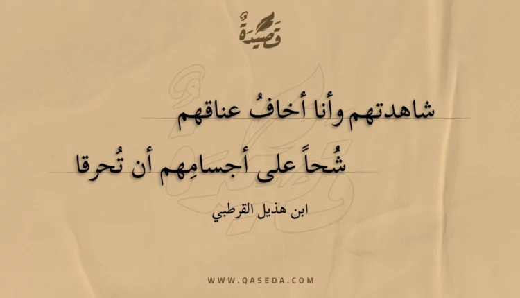 قصيدة شاهدتهم وأنا أخاف عناقهم