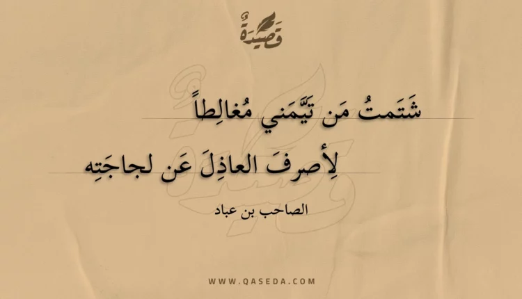 قصيدة شتمت من تيمني مغالطا