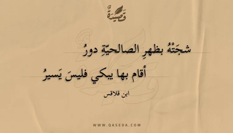 قصيدة شجته بظهر الصالحية دور