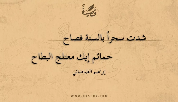 قصيدة شدت سحرا بالسنة فصاح