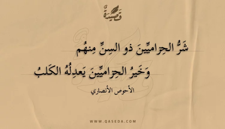 قصيدة شر الحزاميين ذو السن منهم