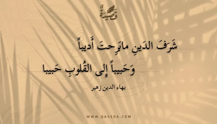 قصيدة شرف الدين مابرحت أديبا