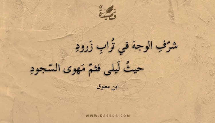 قصيدة شرف الوجه في تراب زرود