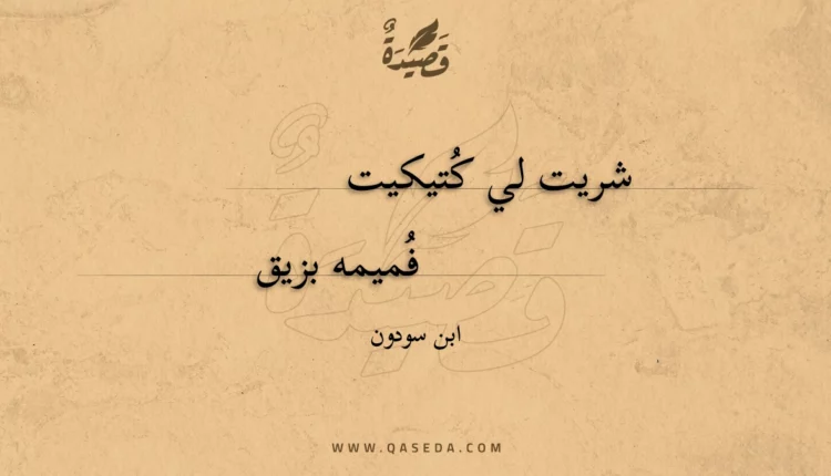 قصيدة شريت لي كتيكيت