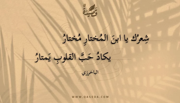 قصيدة شعرك يا ابن المختار مختار