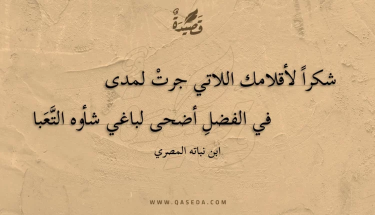 قصيدة شكرا لأقلامك اللاتي جرت لمدى
