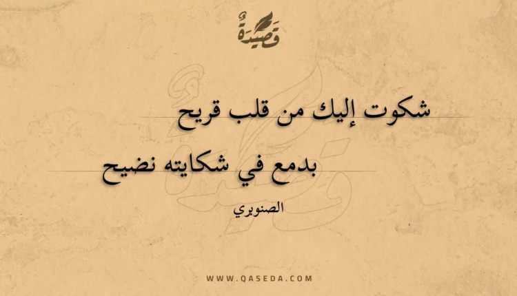 قصيدة شكوت إليك من قلب قريح