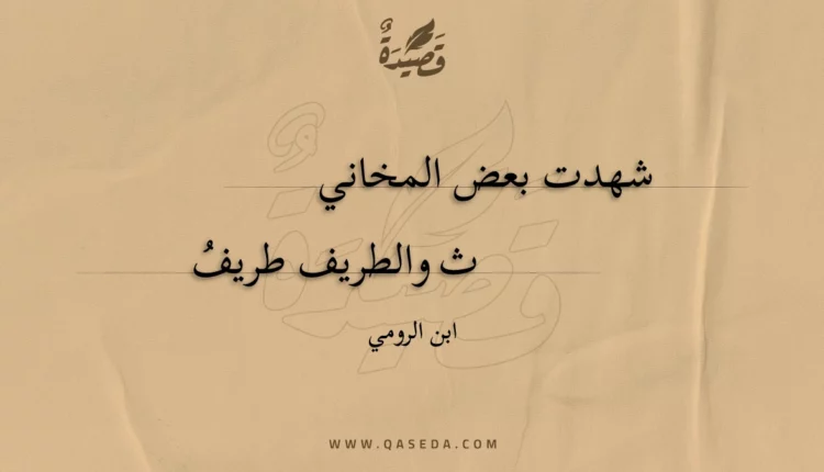 قصيدة شهدت بعض المخانيث