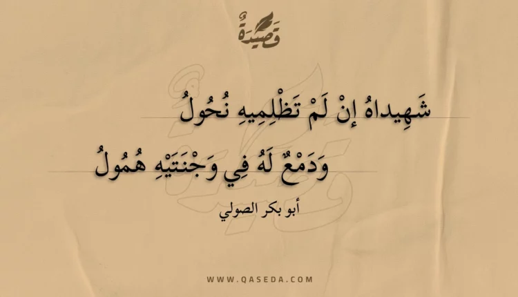 قصيدة شهيداه إن لم تظلميه نحول