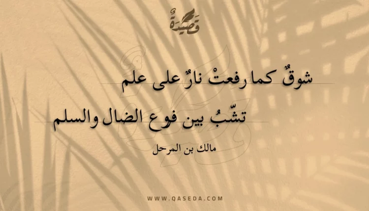 قصيدة شوق كما رفعت نار على علم