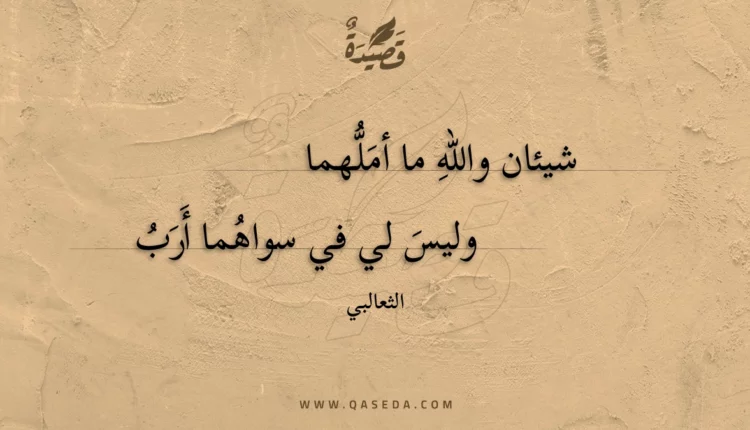 قصيدة شيئان والله ما أملهما