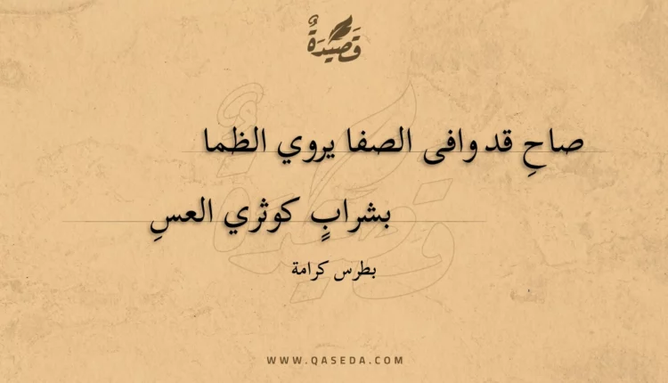 قصيدة صاح قد وافى الصفا يروي الظما