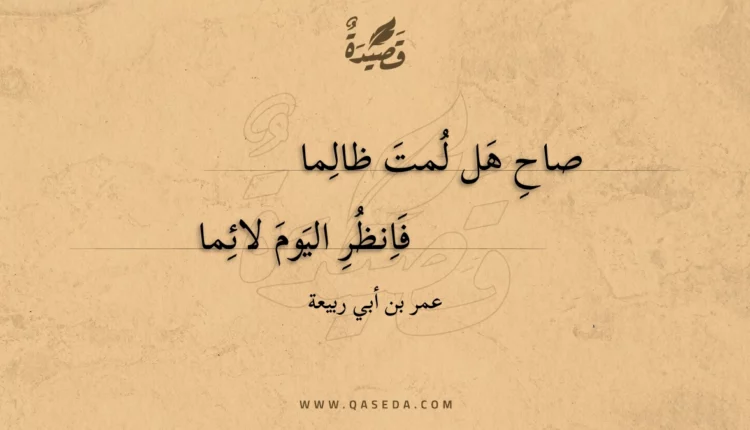 قصيدة صاح هل لمت ظالما