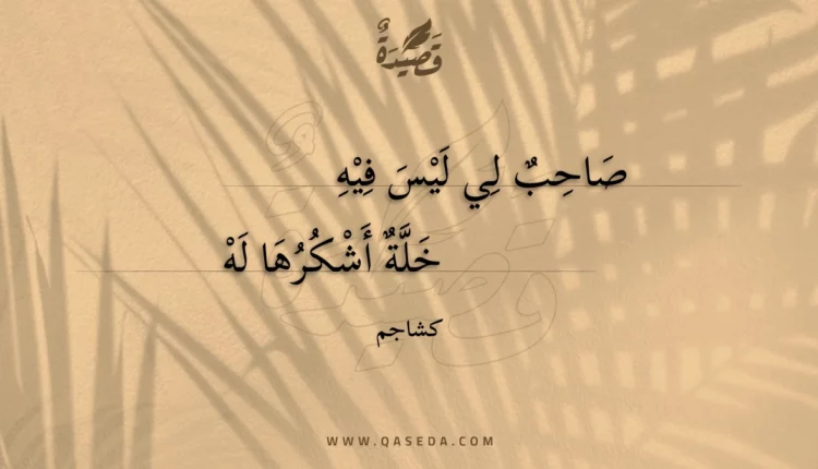 قصيدة صاحب لي ليس فيه