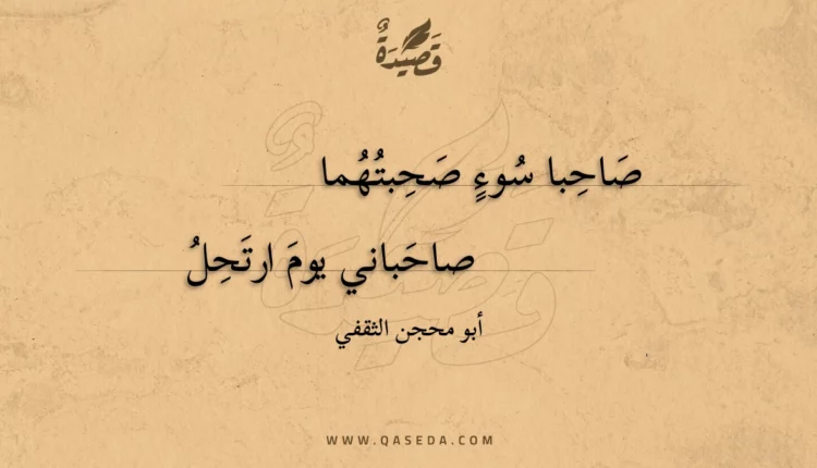 قصيدة صاحبا سوء صحبتهما
