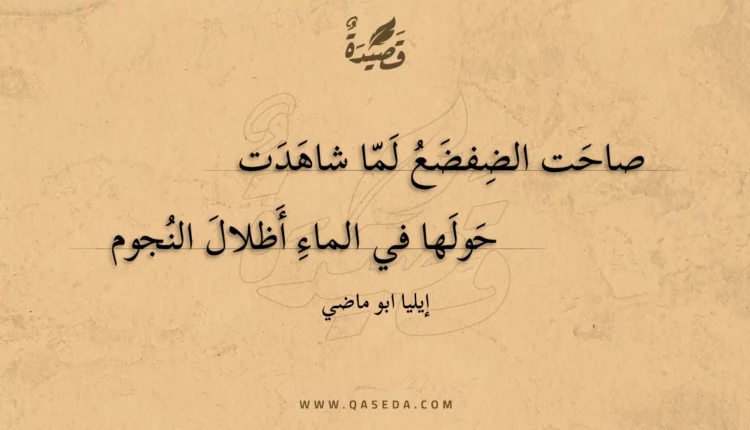 قصيدة صاحت الضفضع لما شاهدت