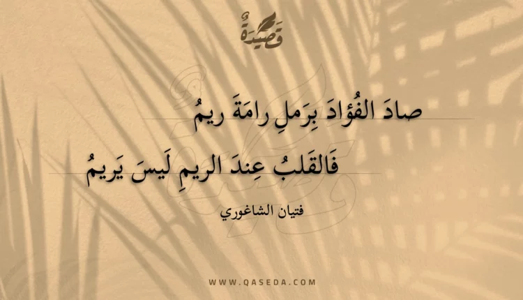 قصيدة صاد الفؤاد برمل رامة ريم