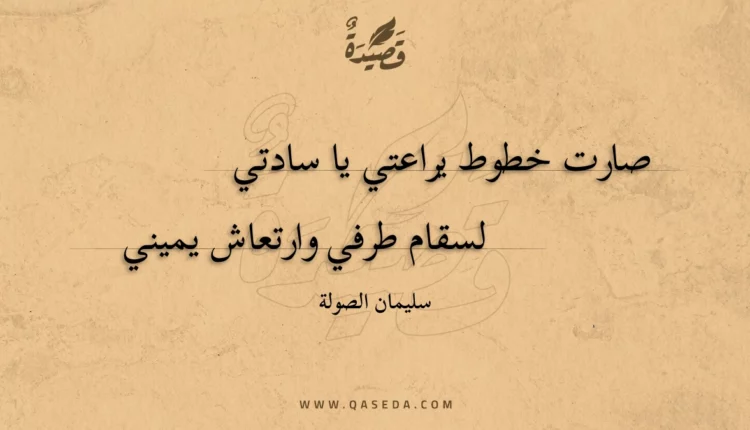 قصيدة صارت خطوط يراعتي يا سادتي
