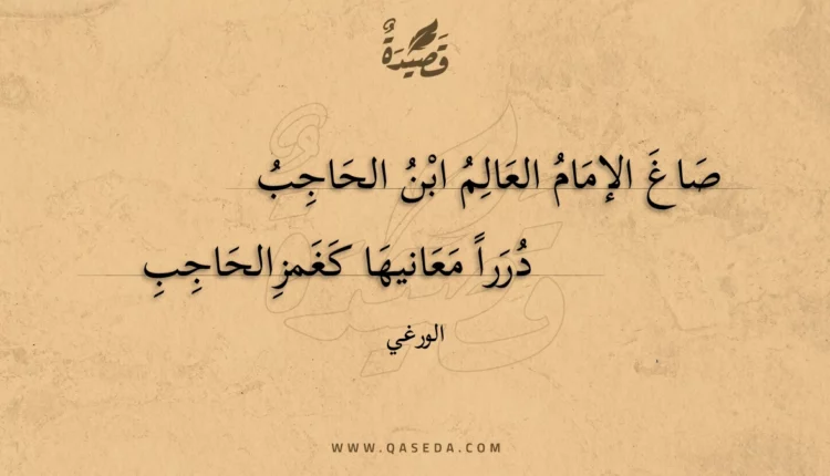 قصيدة صاغ الإمام العالم ابن الحاجب