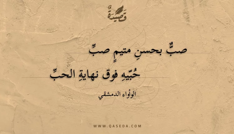 قصيدة صب بحسن متيم صب