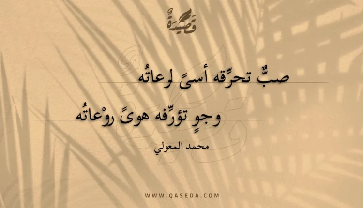 قصيدة صب تحرقه أسى لرعاته