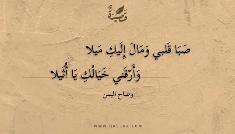 قصيدة صبا قلبي ومال إليك ميلا