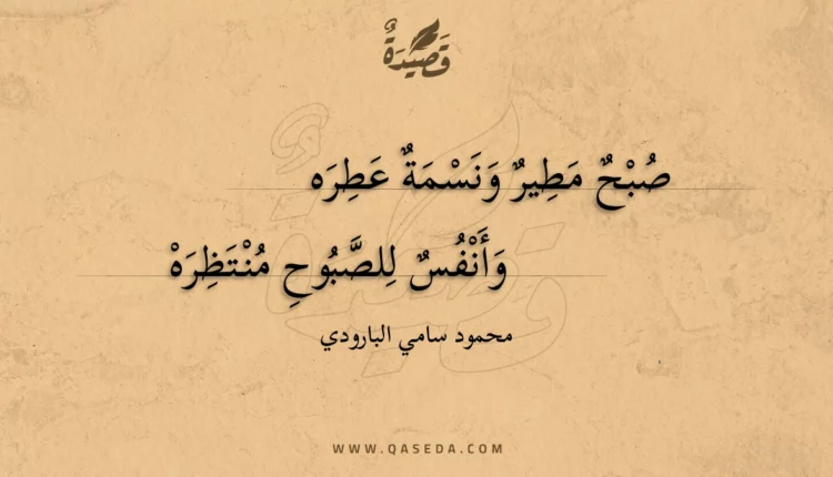 قصيدة صبح مطير ونسمة عطره