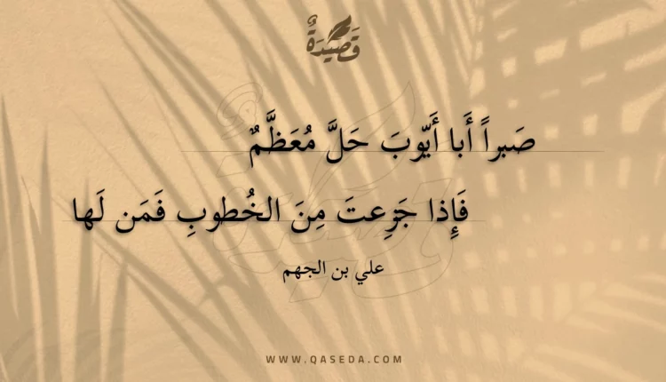 قصيدة صبرا أبا أيوب حل معظم
