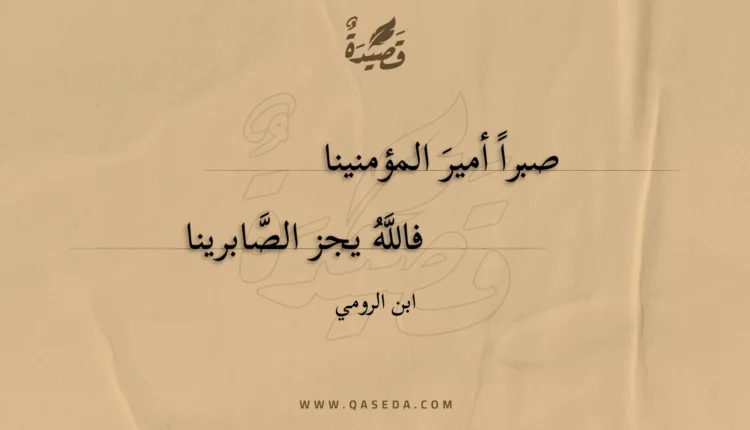 قصيدة صبرا أمير المؤمنينا