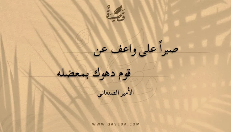 قصيدة صبرا على واعف عن