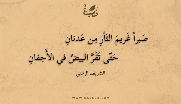 قصيدة صبرا غريم الثأر من عدنان