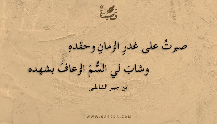 قصيدة صبرت على غدر الزمان وحقده