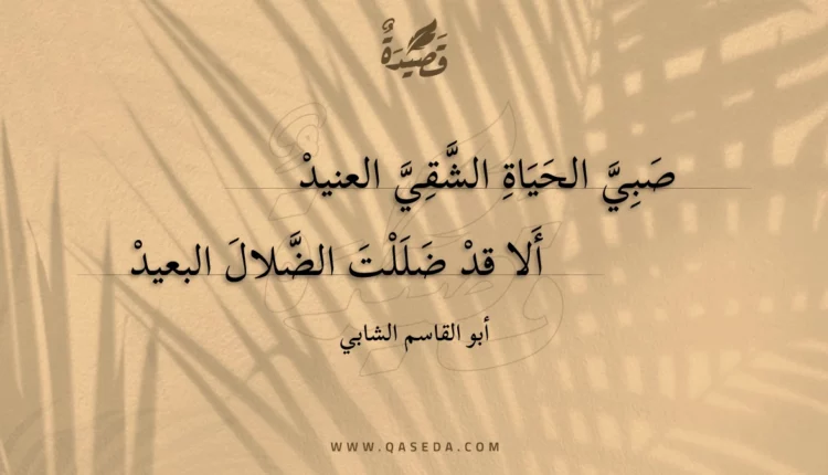 قصيدة صبي الحياة الشقي العنيد
