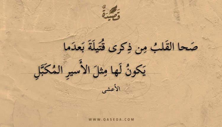 قصيدة صحا القلب من ذكرى قتيلة بعدما