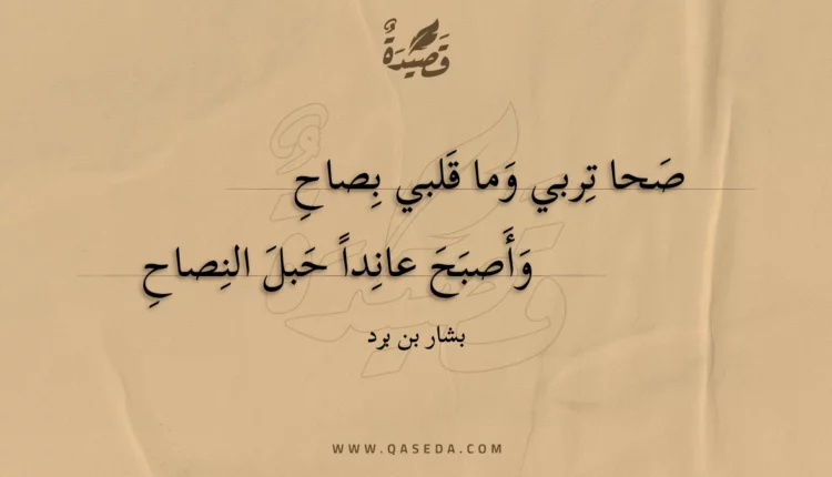 قصيدة صحا تربي وما قلبي بصاح
