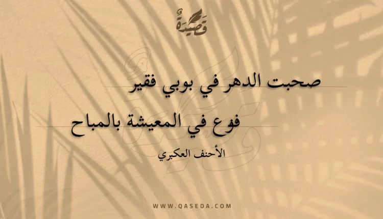 قصيدة صحبت الدهر في بوبي فقير