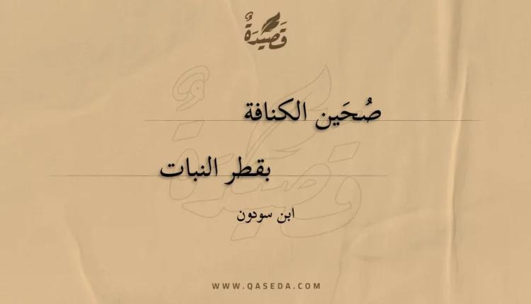 قصيدة صحين الكنافة