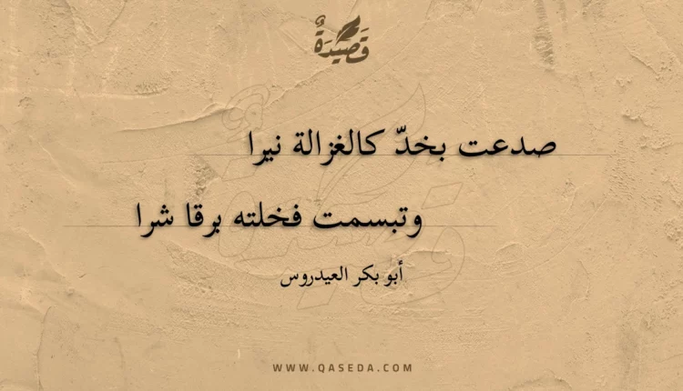 قصيدة صدعت بخد كالغزالة نيرا