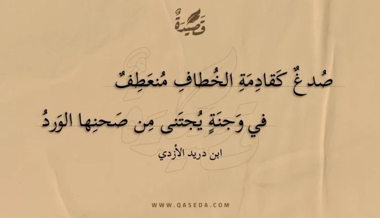 قصيدة صدغ كقادمة الخطاف منعطف
