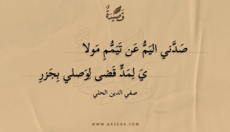 قصيدة صدني اليم عن تيمم مولا
