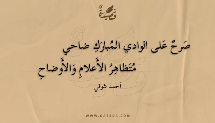 قصيدة صرح على الوادي المبارك ضاحي