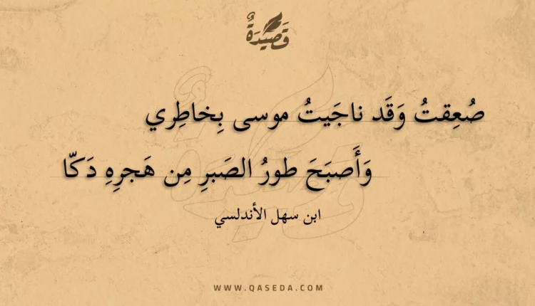 قصيدة صعقت وقد ناجيت موسى بخاطري