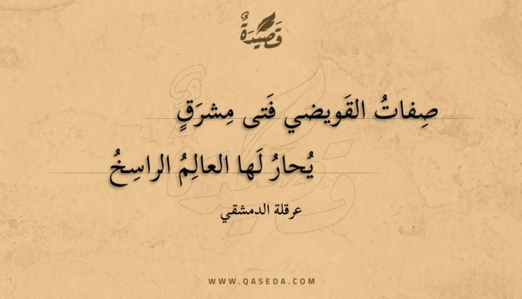قصيدة صفات القويضي فتى مشرق