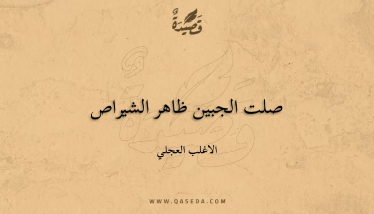 قصيدة صلت الجبين ظاهر الشيراص