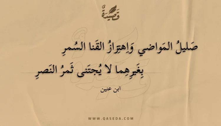 قصيدة صليل المواضي واهتزاز القنا السمر